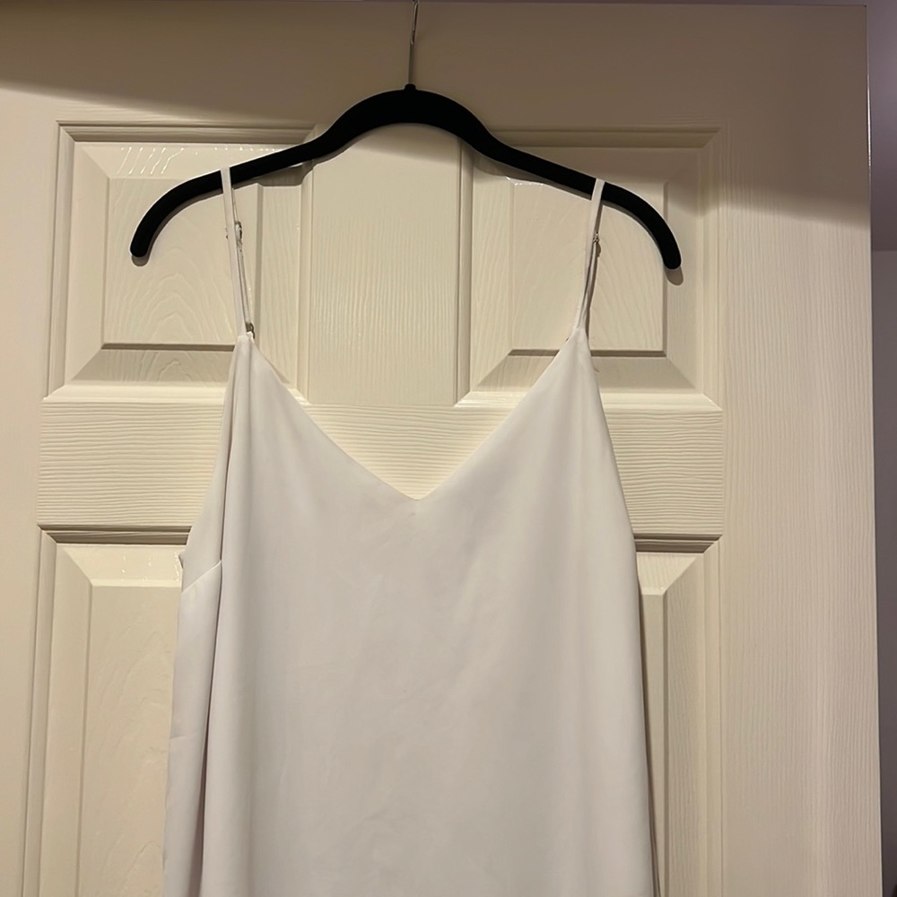 Basic white shift dress. Lined!